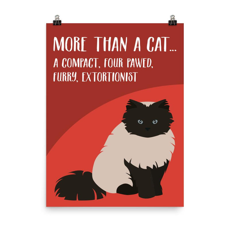 Catitude Cat 'Extortionist' Unframed Matt Poster