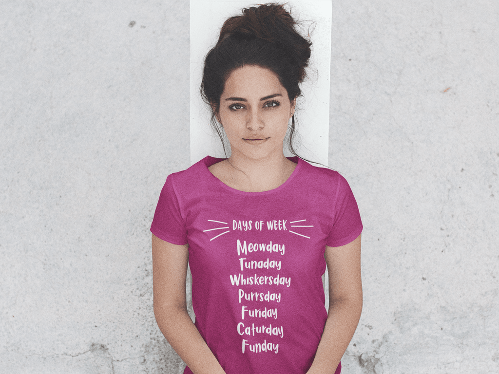 Wordy Cat 'Days of Week' Unisex Short Sleeve T-Shirt