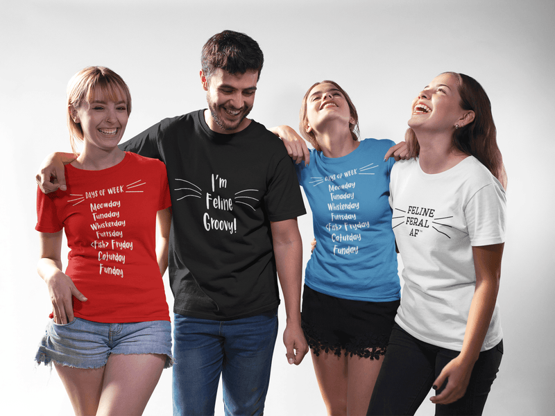 Wordy Cat 'Days of Week' Unisex Short Sleeve T-Shirt