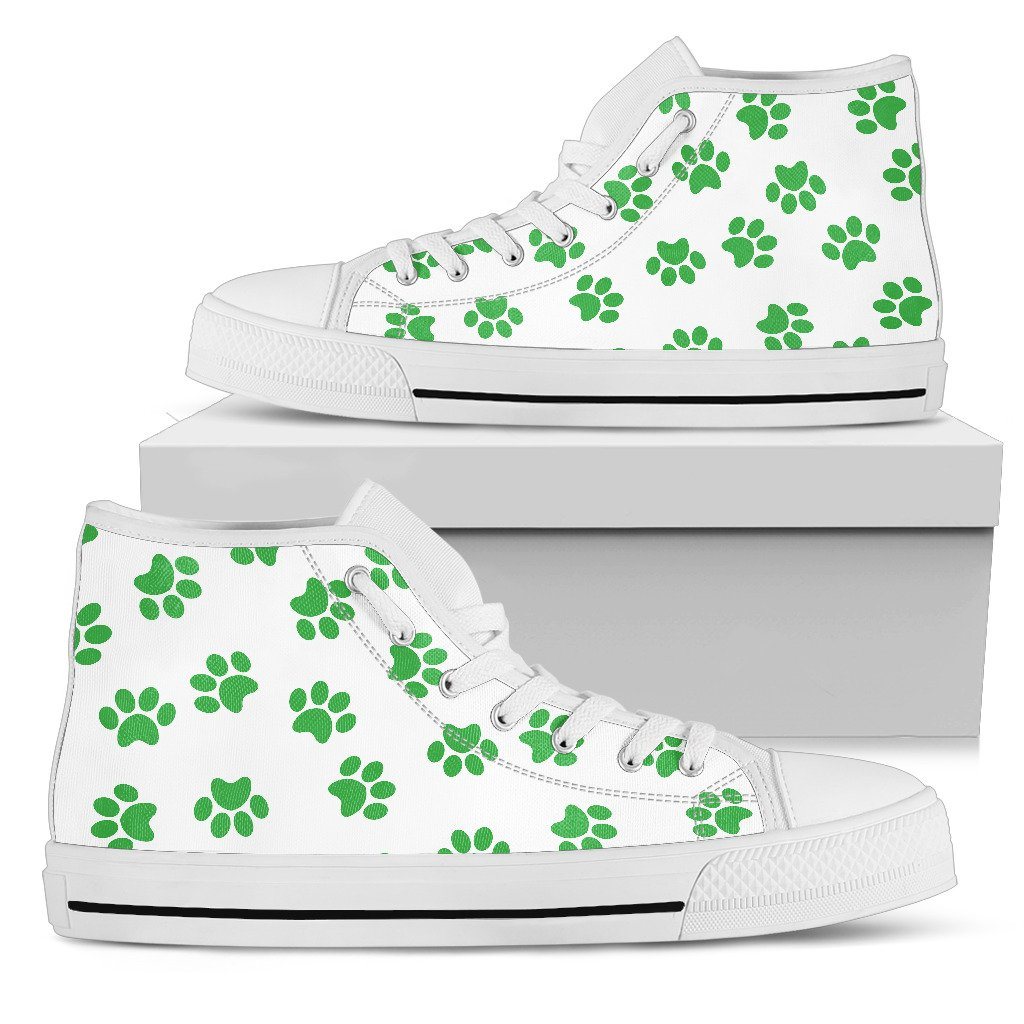 Pattern Cat 'Green Paws' Ladies High Tops