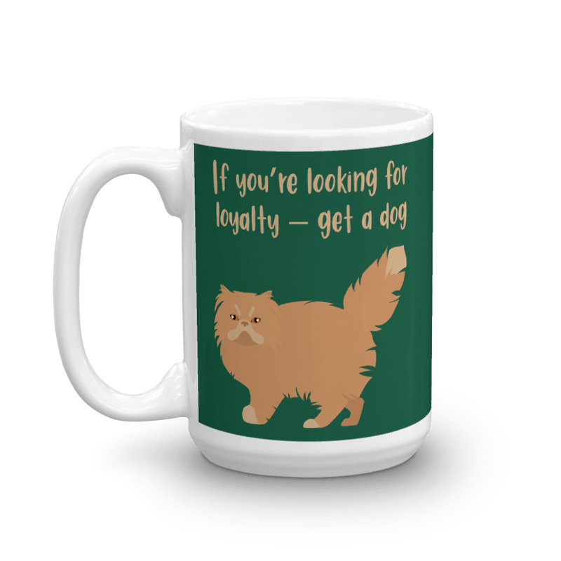 Catitude Cat 'Entitled' Glossy Coffee Mug. Bossy cat saying: 'My cut is the boss of me!'