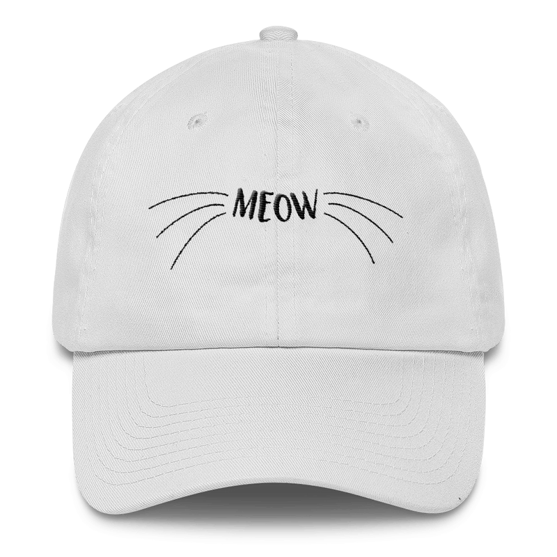 Wordy Cat 'Meow' Unstructured Cotton Cap