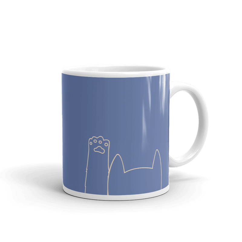 minimalist cat bold coffee mug for cat lovers