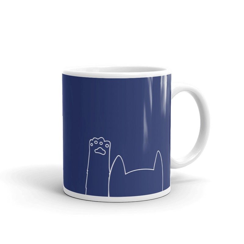 minimalist cat bold coffee mug gift for cat lovers
