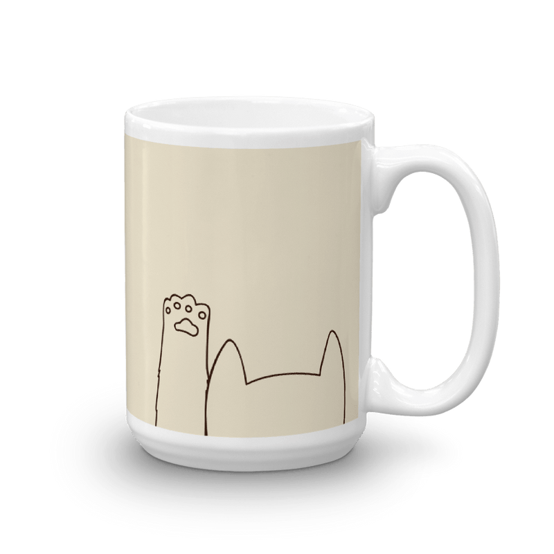 minimalist cat bold coffee mug gift for cat lovers