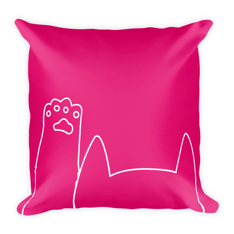 minimalist cat vibrant, soft and stylish square pillows.