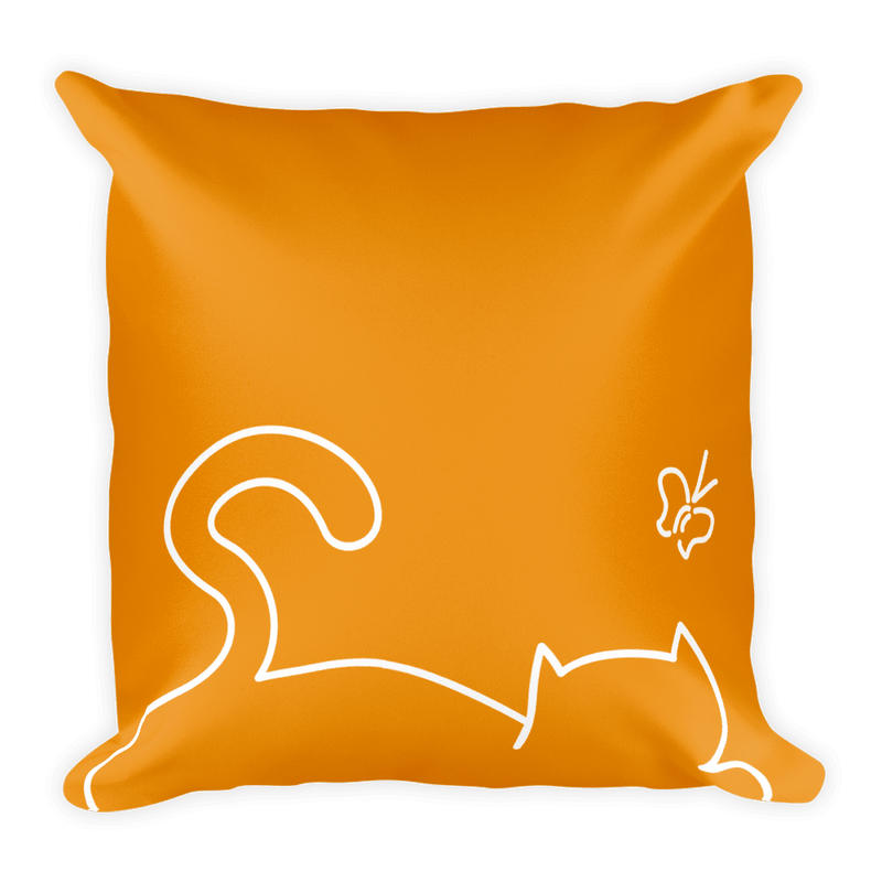 Minimalist Cat 'Recline' Square Pillows
