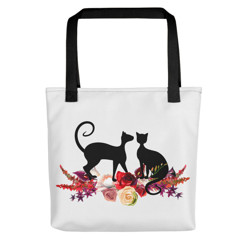 Floral Cat 'Love' Tote bag