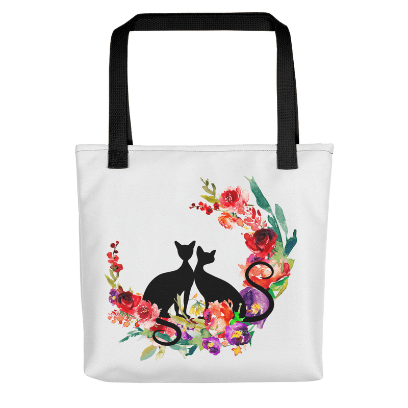 Floral Cat 'Loyalty' Tote bag