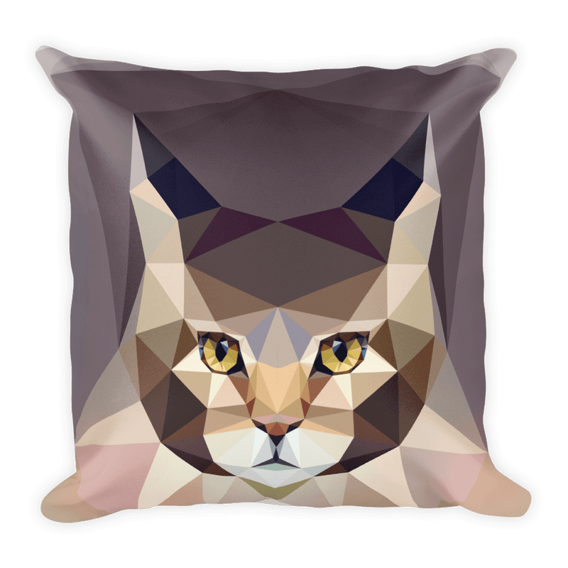 Color-Me Cat 'Maine Coon' Square Pillow