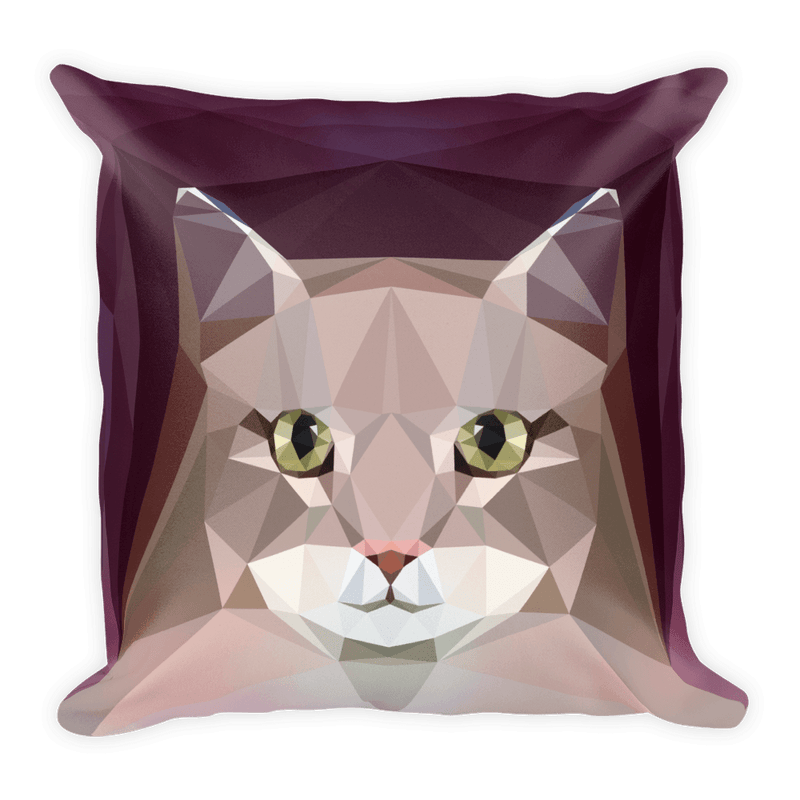 Color-Me Cat 'Siberian' Square Pillow