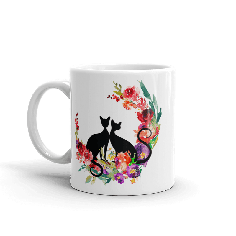 Floral Cat Mug