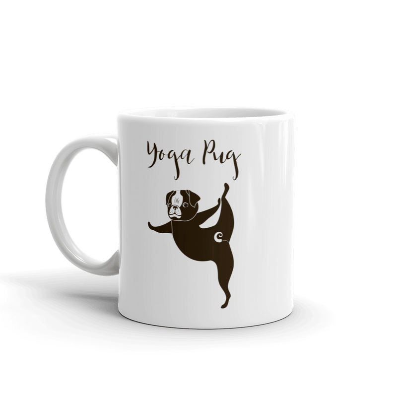 Yoga Pug 'Moves' White Mug Collection