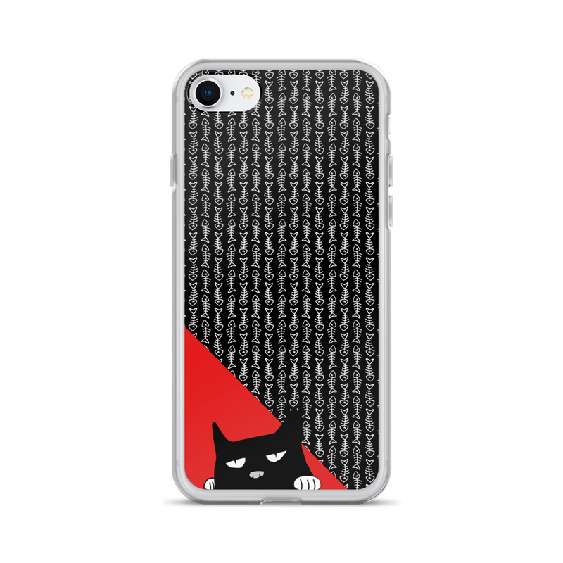 Evil Cat Fishbone Red iPhone 7/8 Case