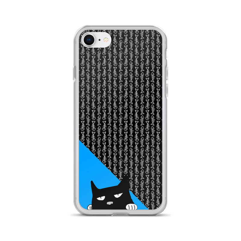 Evil Cat Fishbone Blue iPhone7/8 Case