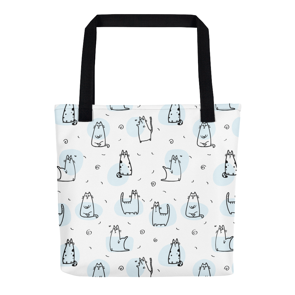 Pattern Cat 'Cool Cat Eggshell' Tote bag