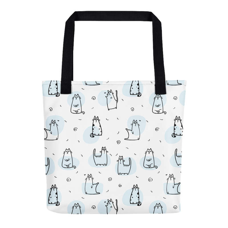 Pattern Cat 'Cool Cat Eggshell' Tote bag