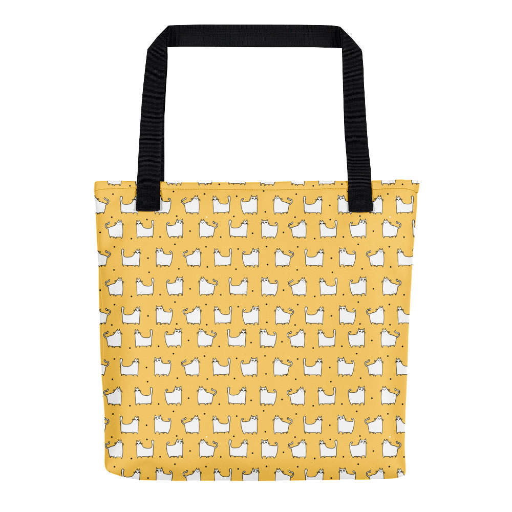 Pattern Cat 'Square Cat Gold' Tote bag