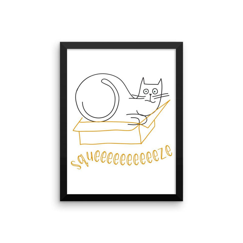 Rascal Cat 'Box' Framed Matt Poster
