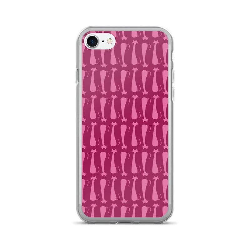 Pattern Cat 'Skinny Cat Pink' iPhone 7/7 Plus Case