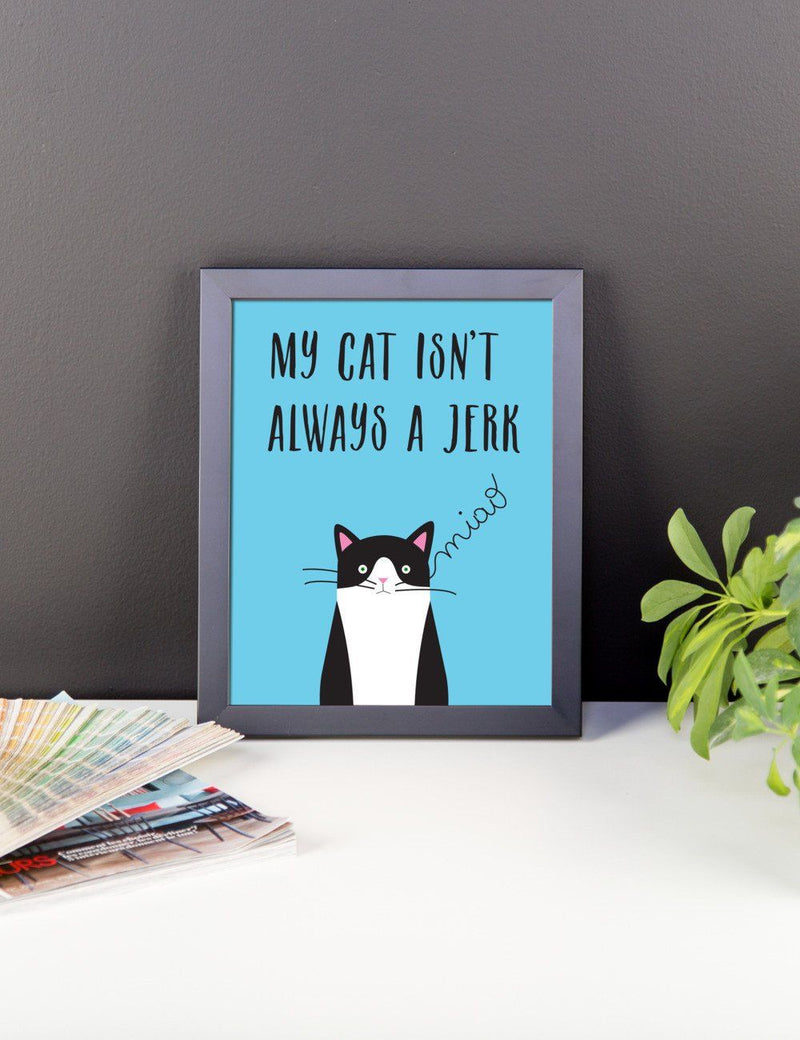 Cosmo Cat 'Jerk' Framed Matt Poster