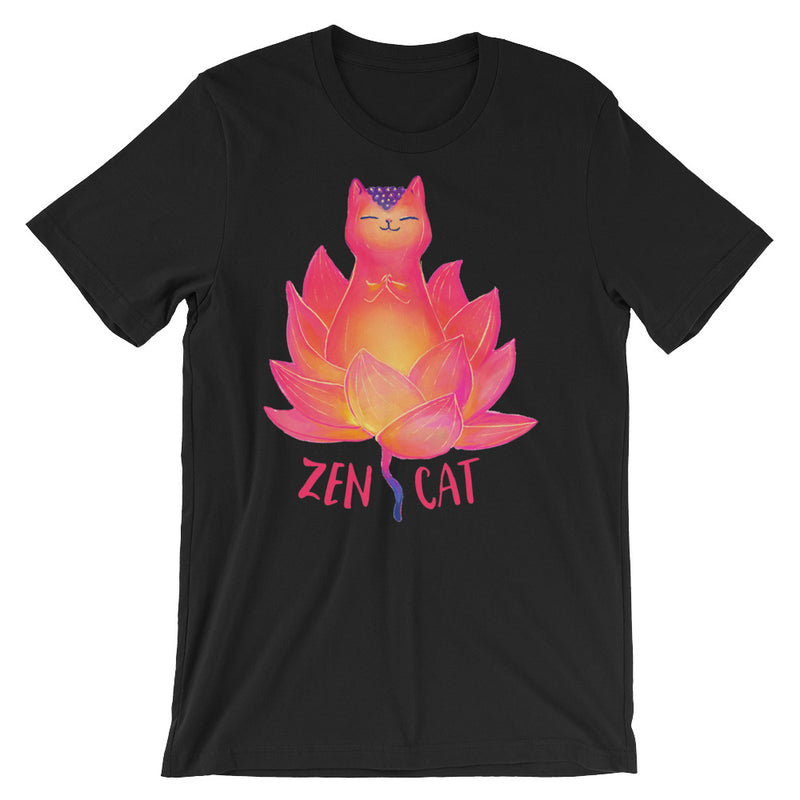 Zen Cat Short-Sleeve Unisex T-Shirt