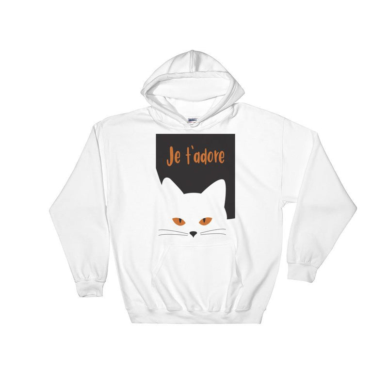 Inscrutable Cat 'Je T' Adore' Hooded Sweatshirt