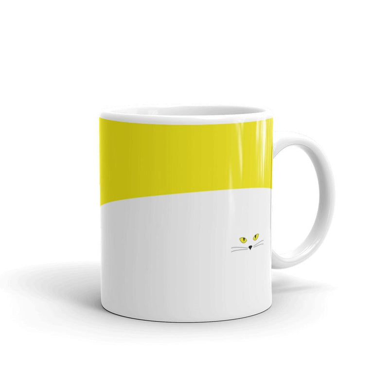 Inscrutable Cat Juicy Fruity Banana Mug Right Side View in 11oz