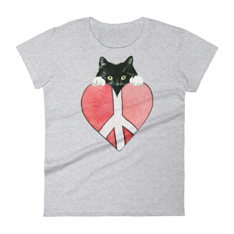 Peace Cat Women's Short Sleeve T-Shirt
