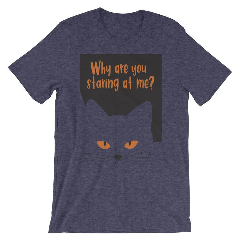 Inscrutable Cat 'Staring' Unisex Short Sleeve T-Shirt