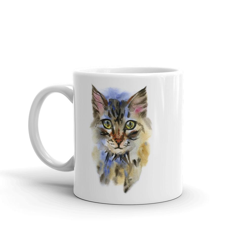 Color-Me Cat 'Maine Coon Watercolor' Mug