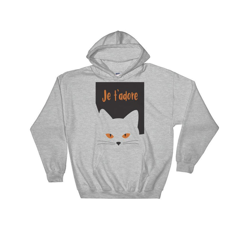 Inscrutable Cat 'Je T' Adore' Hooded Sweatshirt