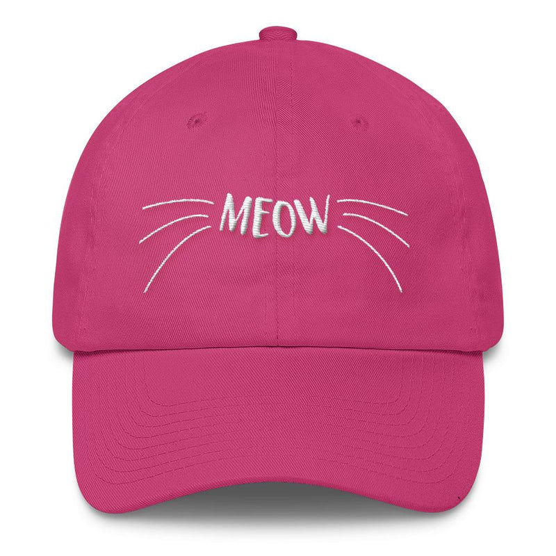 Wordy Cat 'Meow' Unstructured Cotton Cap