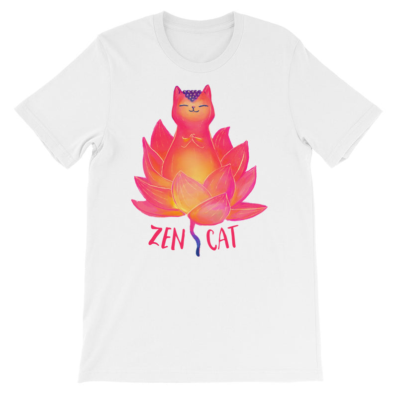 Zen Cat Short-Sleeve Unisex T-Shirt