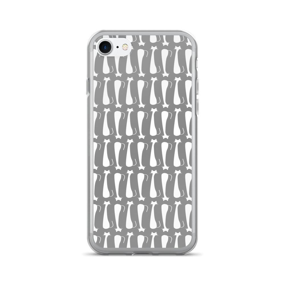 Pattern Cat 'Skinny Cat Grey' iPhone 7/7 Plus Case