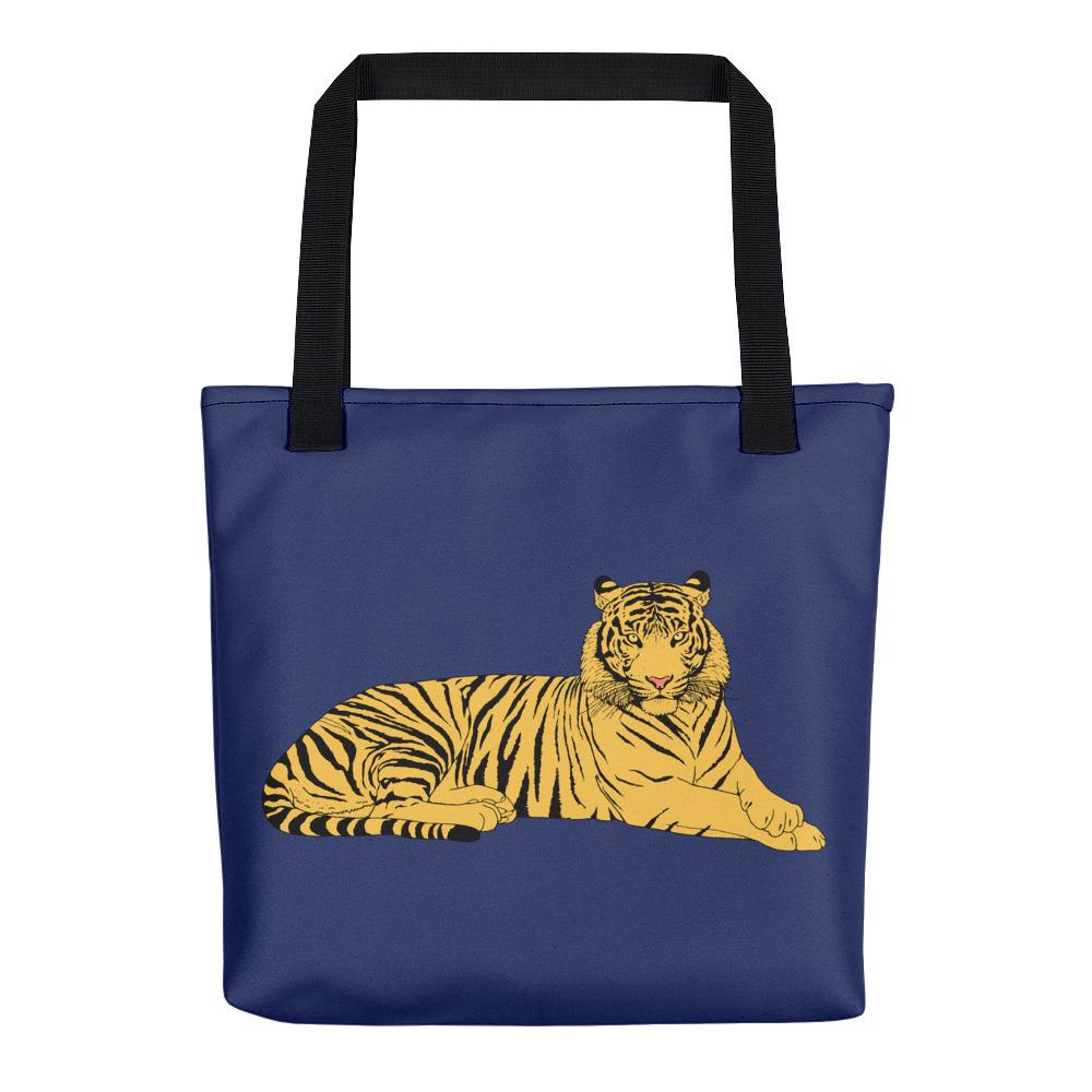 Wild Cat 'Tiger' Royal Blue Tote bag