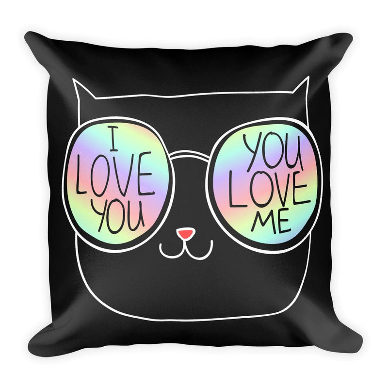 Summer Cat 'Love You' Square Pillow