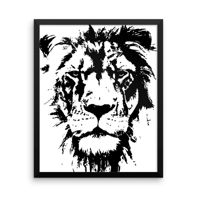 Wild Cat 'Lion' Framed Matt Poster