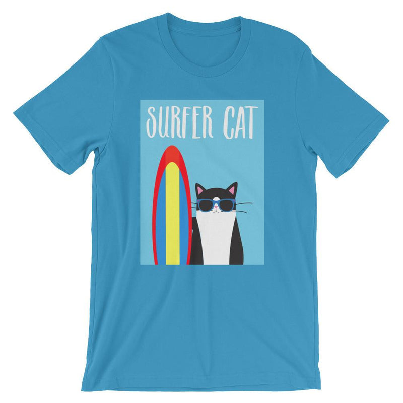 Cosmo Cat 'Surfer' Unisex Short Sleeve T-Shirt