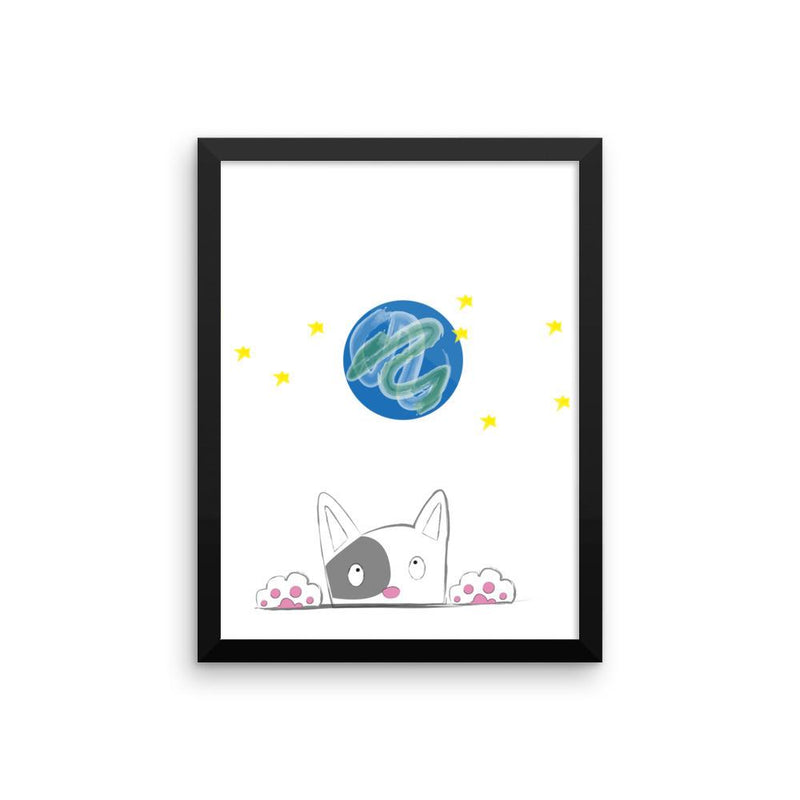 Rascal Cat 'Space' Framed Matt Poster