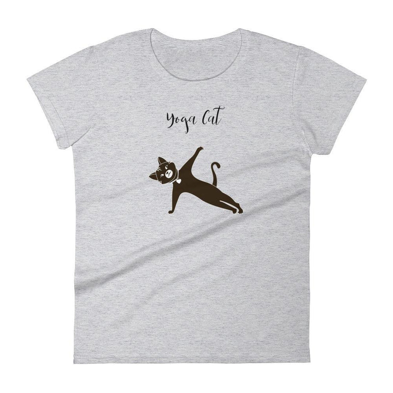 Yoga Cat "Side Plank' Women's Short Sleeve T-Shirt