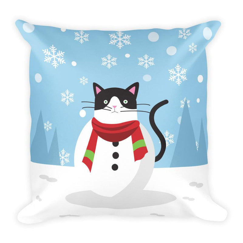 Cosmo Cat 'Snow' Square Pillow
