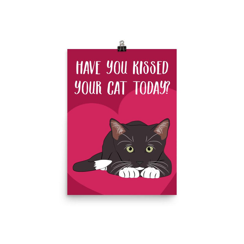 Catitude Cat 'Kiss' Unframed Matt Poster