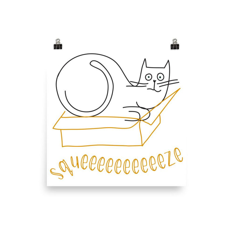 Rascal Cat 'I Sits' Unframed Matt Poster