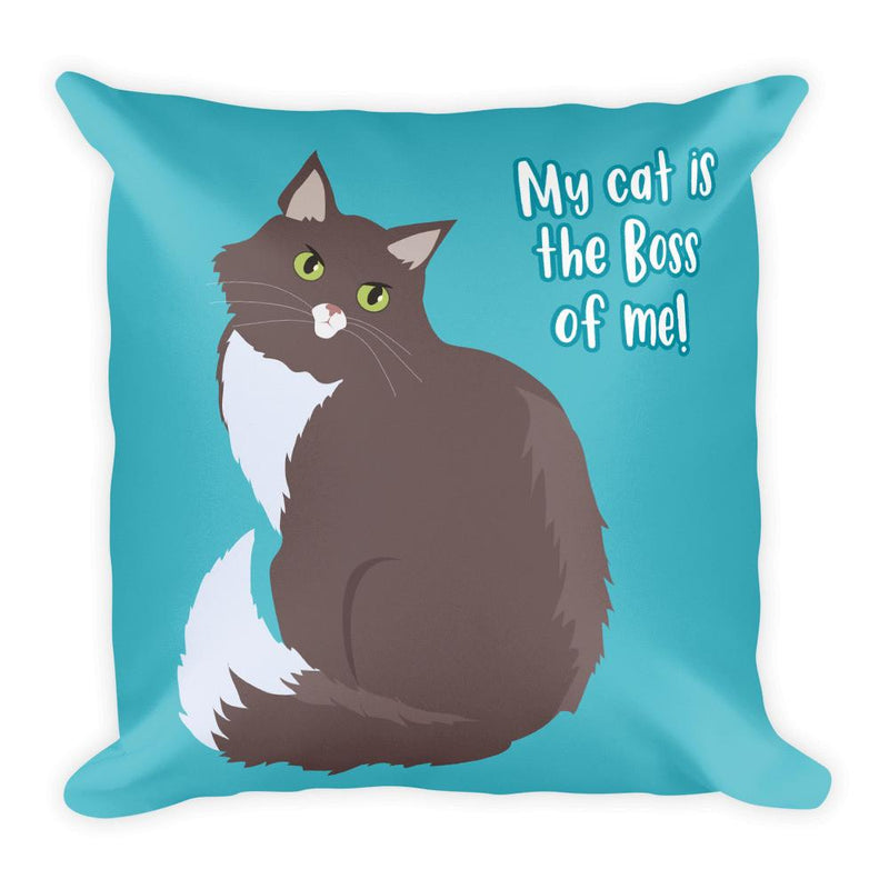 Catitude Cat 'Boss' Square Pillow