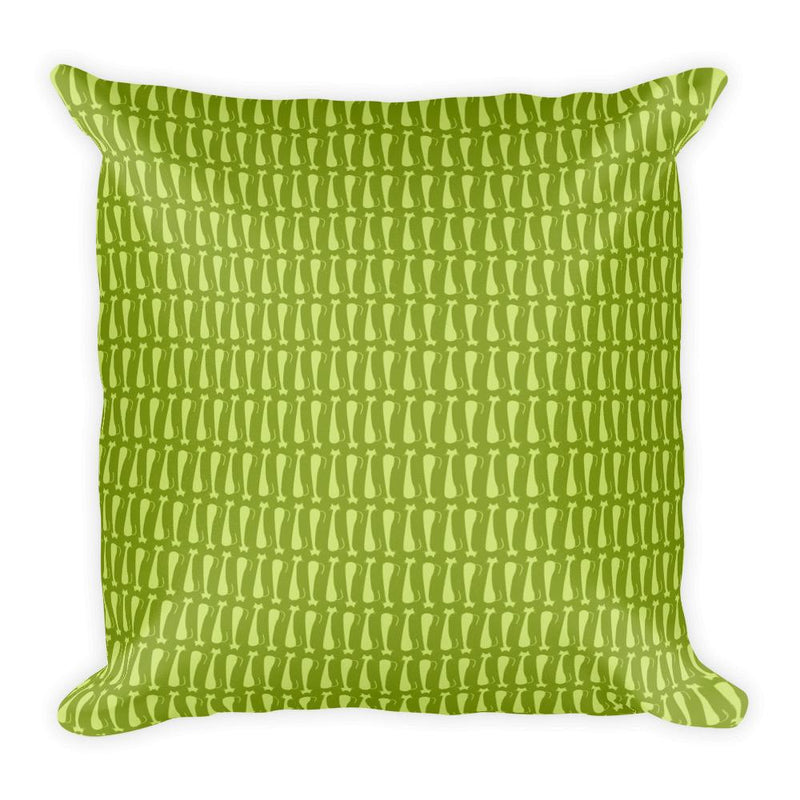 pattern cat green pillow for cat lovers