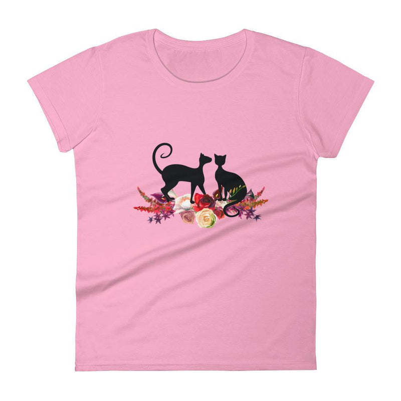 Floral Cat 'Love' Women's short sleeve t-shirt