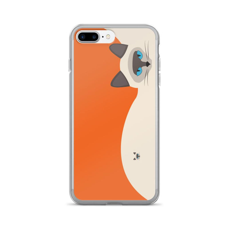 Inscrutable Cat 'Siamese Cat Orange' iPhone 7 Plus Case