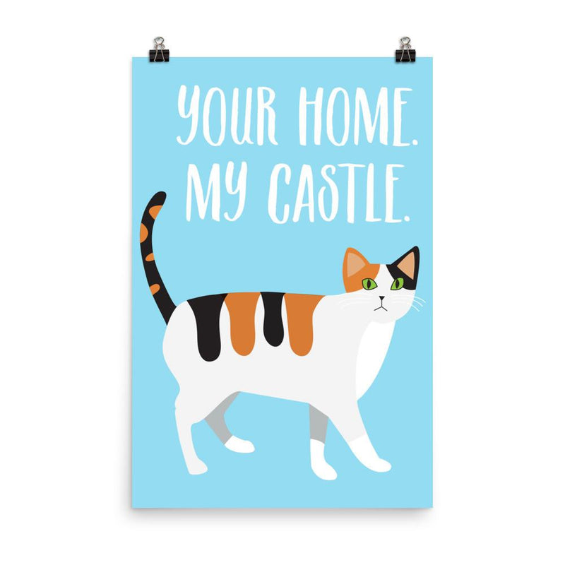Catitude Cat 'Castle' Unframed Matt Poster