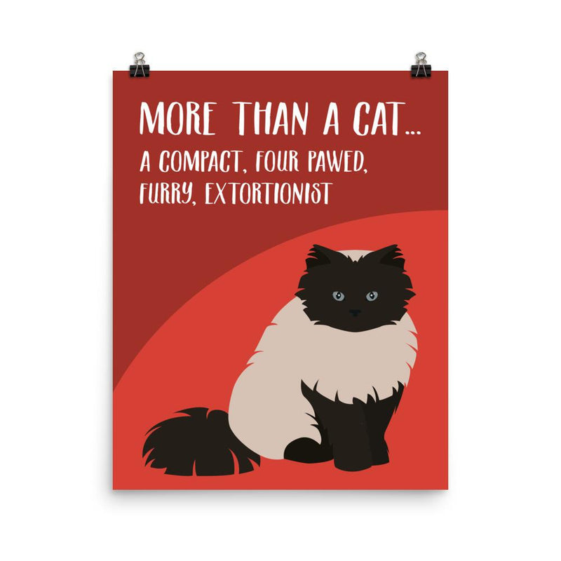 Catitude Cat 'Extortionist' Unframed Matt Poster